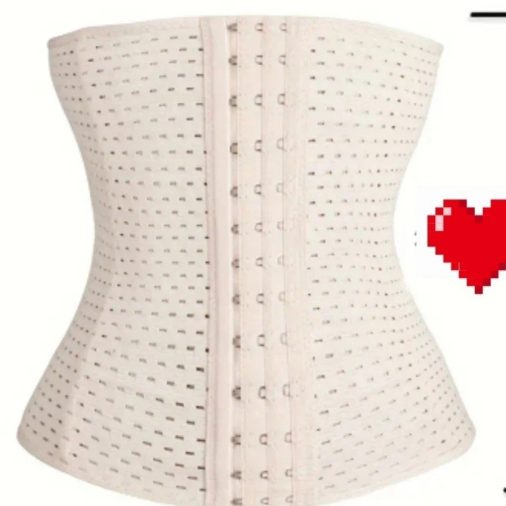 Elegant Cream Waist Trainer Corset /includes Free Item